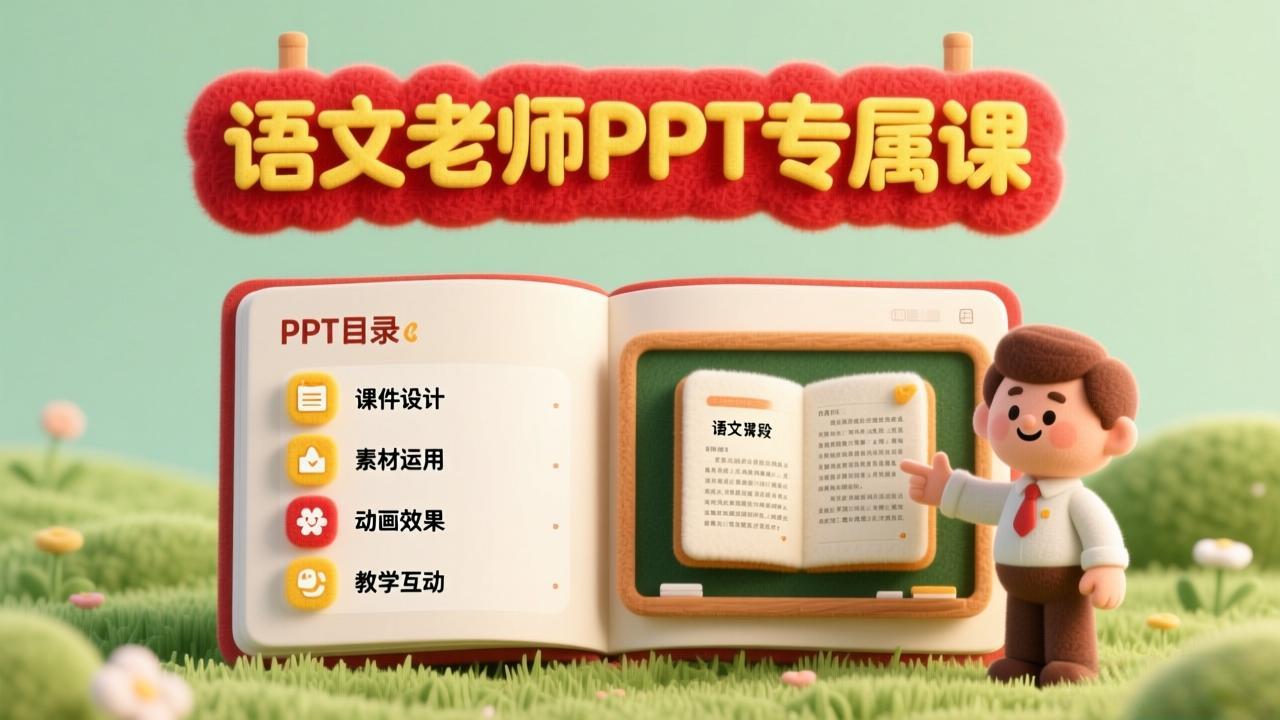 语文老师PPT专属课：快速提升课件制作水平，打造生动有趣的专业级教学PPT-1