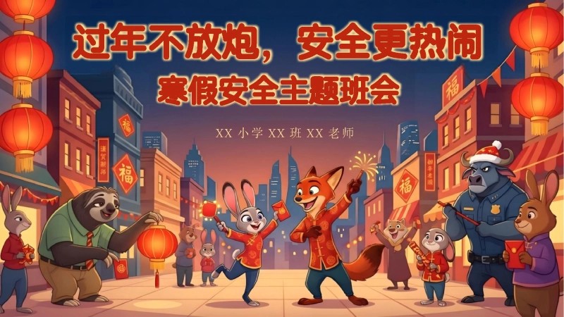 【通用】【安全教育】寒假安全教育主题班会《过年不放炮安全更热闹》-2
